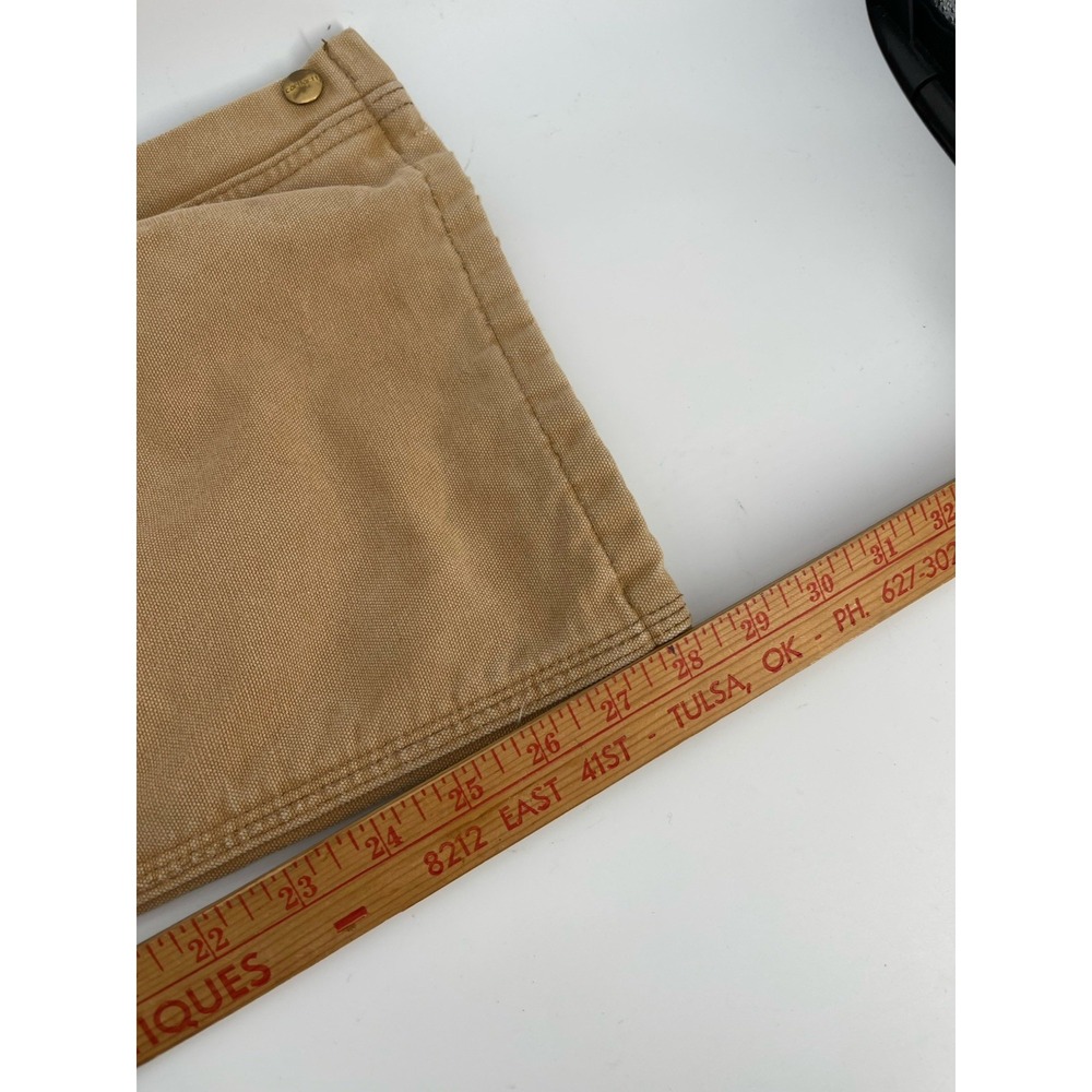 Rare vintage Carhartt Tan Brown Collar Duck Canvas Coverall Jumpsuit - Picture 8 of 16